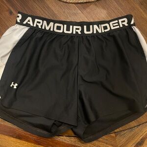 Under Armour Black and White running Shorts